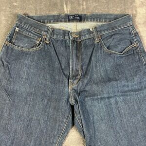Gap Jeans Mens Straight Vintage Leg 36x32 (35x30) Denim‎ Medium Wash 100% Cotton